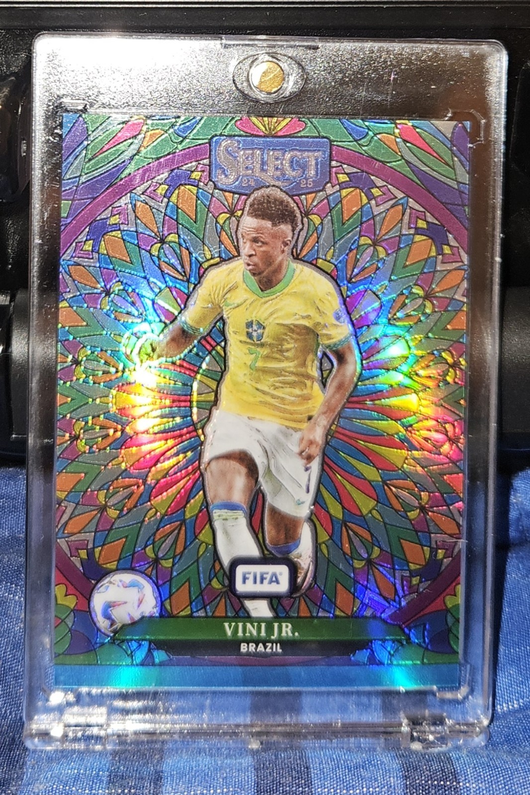 2024-25 Panini Select FIFA Soccer Vini Jr. STAINED GLASS Case Hit! Brazil SSP