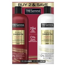 2 PC Set of TRESemm Keratin Smooth Weightless 28 oz Shampoo 28 oz Conditioner