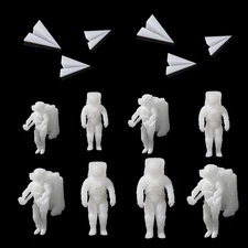 14 PCS Resin Casting Molds Fillers 3D Astronaut Paper Airplane Embellishment Res