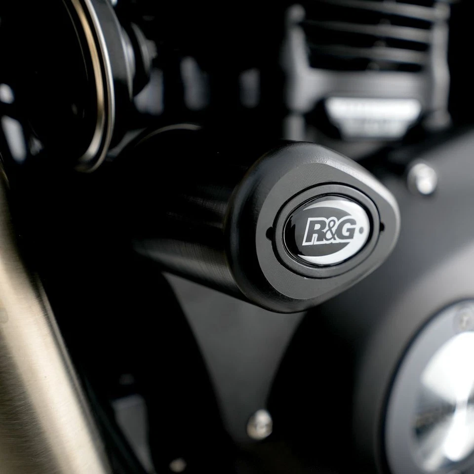 Bobinas de proteção contra colisão R&G Black Aero para 17-24 Triumph Bonneville Bobber - Imagem 4 de 4