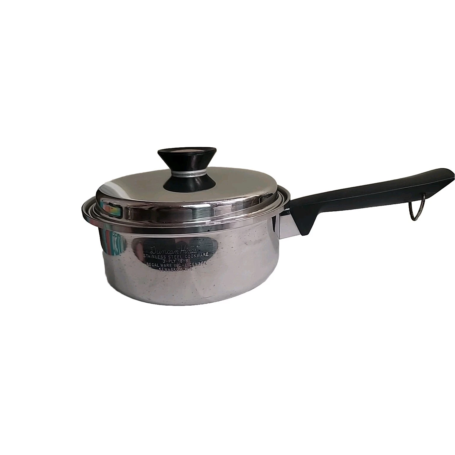 Duncan Hines Regal WareStainless Steel 1.5 Qt Sauce Pan Pot + Lid 3Ply 18/8 VTG