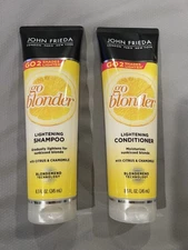 NEW JOHN FRIEDA Sheer Blonde Go Blonder Lightening Shampoo & Conditioner Set