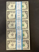 🔥 500 CONSECUTIVE 2021 STAR NOTES -UNC- $1 DALLAS TEXAS (K) - 5 STRAPS - X-RARE