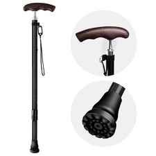 Carbon Fiber Walking Cane with Wenge Wood Handle   Lightweight and Durable Mo...