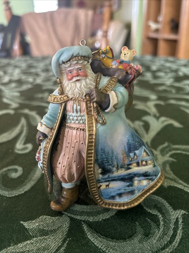 Lotto 18 decorazioni natalizie Thomas Kinkade Old World Babbo Natale cimelio (2003) - Foto 19 di 19
