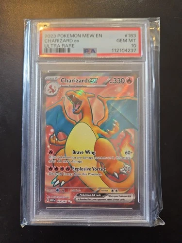 Pokémon TCG Charizard EX 183/165 Scarlet & Violet 151 PSA 10