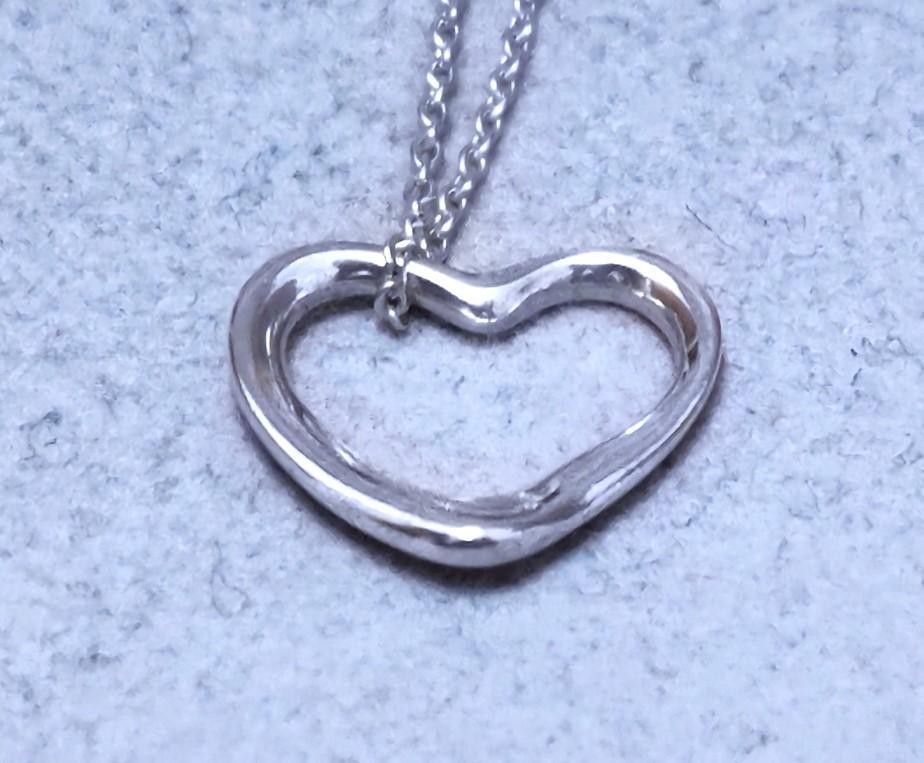 ティファニー　エルサペレッティ　オープンハート　SV925ネックレス　40863 Tiffany Elsa Peretti Open Heart SV925 Necklace 40863 | eBay