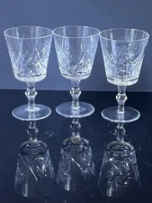 Unknown Manufacturer UNK3728 Water Goblets / Glasses Pinwheel and Fan set 3 