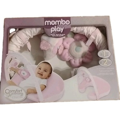 Bright Starts Mombo Play Toy Bar, Pink/White, 2 Removable Plush Toys