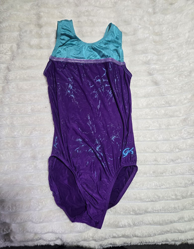 GK Elite Women’s Purple & Teal Gymnastics Leotard Size Adult Small