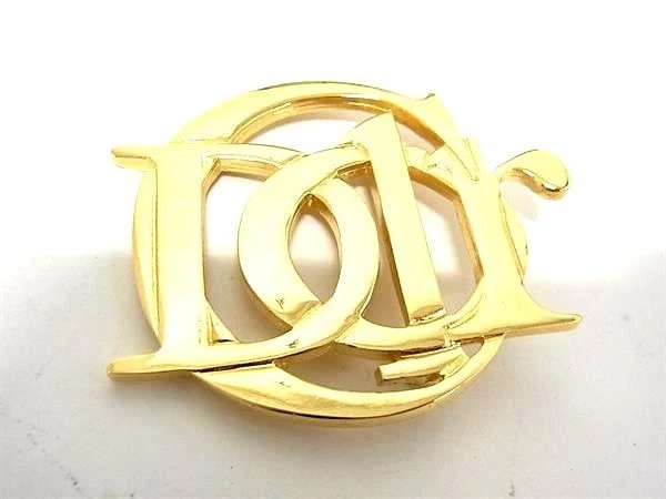 Broche broche Christian Dior dorée 5x6,3 cm qualité SA accessoires d'occasion