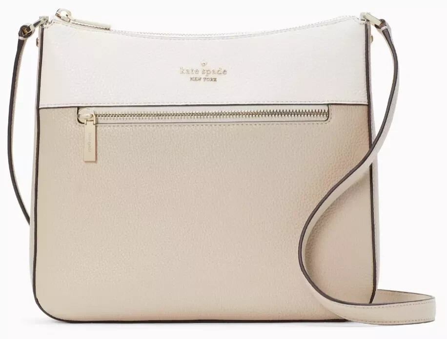 ★ ★ Here is the ivory line leather crossbody ba Kate Spade Leila Swingpack Crossbody Bag Beige White Leather