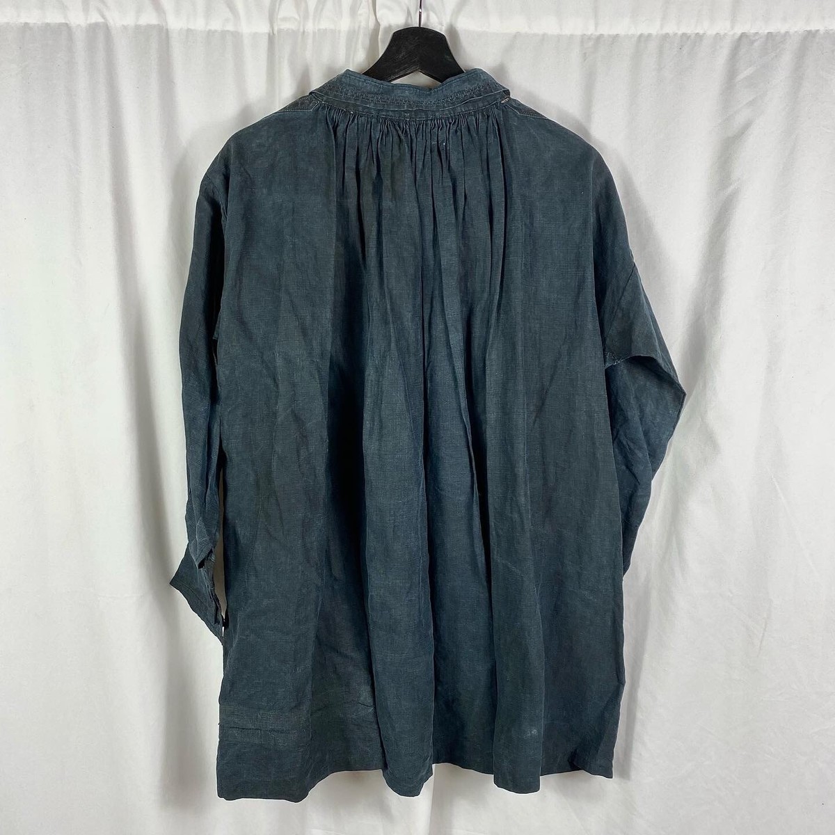 Original Rare 1800s Pure Linen French Indigo Biaude Pullover | eBay
