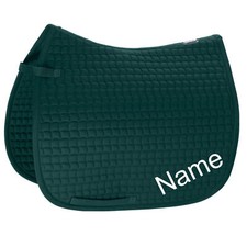 Schabracke bestickt personalisiert ESKADRON racinggreen Cotton Dressur