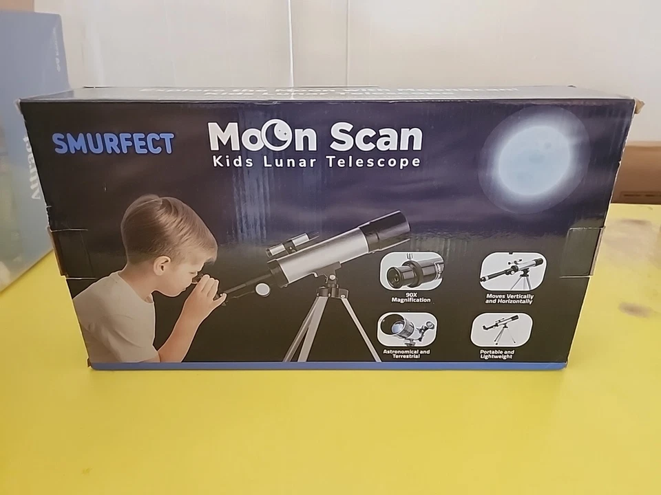 Telescópio Lunar Infantil • Novo em Folha • Varredura Lunar • Tripé Portátil Ampliação 90x - Imagem 2 de 3