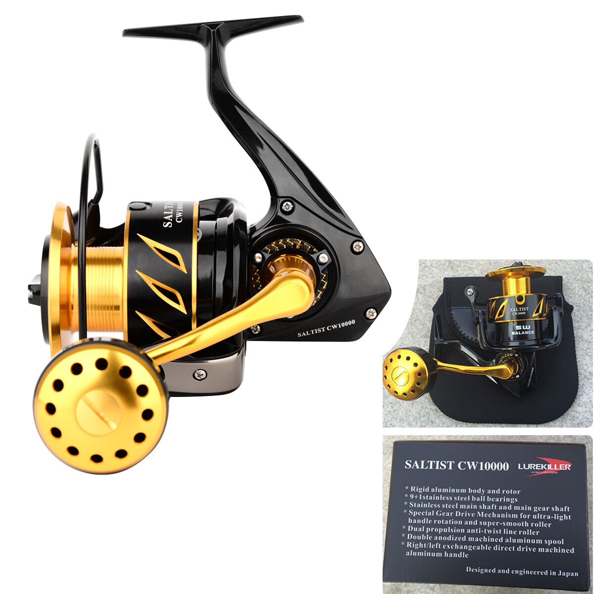 Lurekiller Full Metal Spinning Jigging Reel Saltist 35kgs Drag