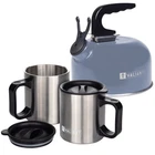 Valiant Portable Blue Camping Kettle with Mugs | Insulated | Lightweight