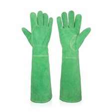 HANDLANDY Ladies Leather Gardening Gloves, Thorn Proof Long Garden Gloves