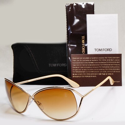 Tom Ford Sunglasses Miranda Gold Brown Gradient Metal FT0130 TF