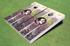 Florida State University Stadium Long Stripe Themed Cornhole Boards
