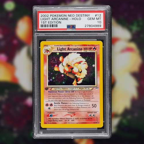 2002 Pokemon Neo Destiny Light Arcanine 12 1st Edition Holo PSA 10 GEM MINT eBay