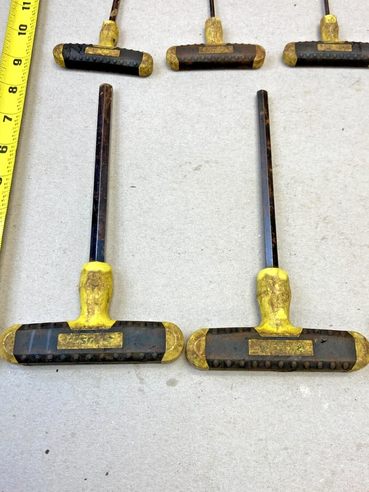 Lote de 9 ~ Surtido de llaves hexagonales con mango en T HUSKY ~ Usadas y sucias. Foto 2 de 4