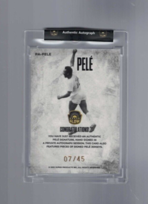 2023 SUPER GLOW PELE AUTO Autograph BRAZIL Jumbo Patch #7/45