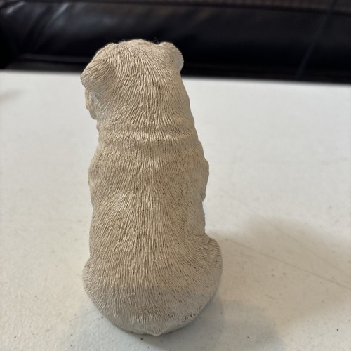 Sandicast weiß englische Bulldogge im Ruhestand sitzen mit Zunge Out Style M-176 - Bild 3 von 5