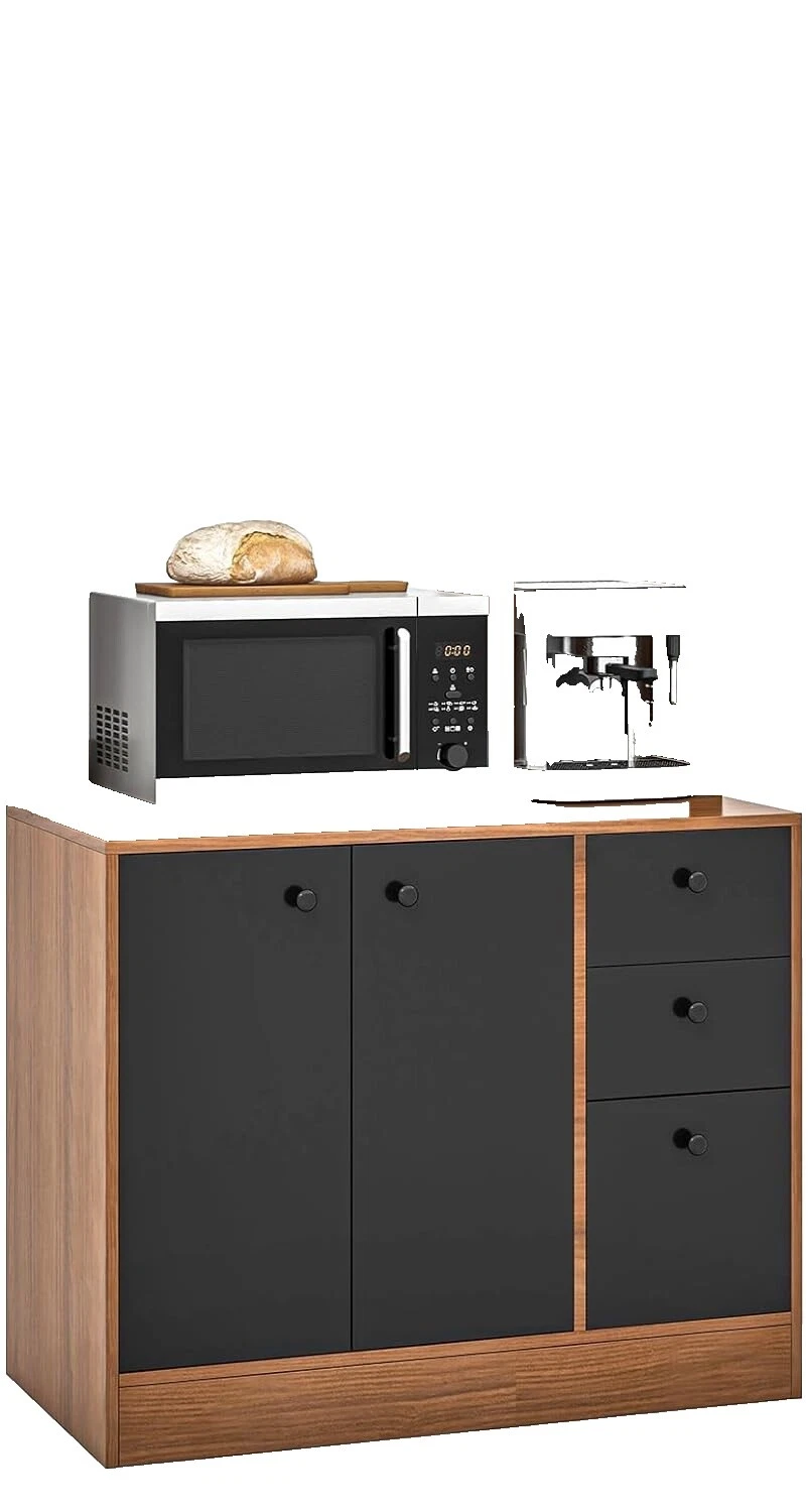 Gabinetes y alacenas Negro de madera