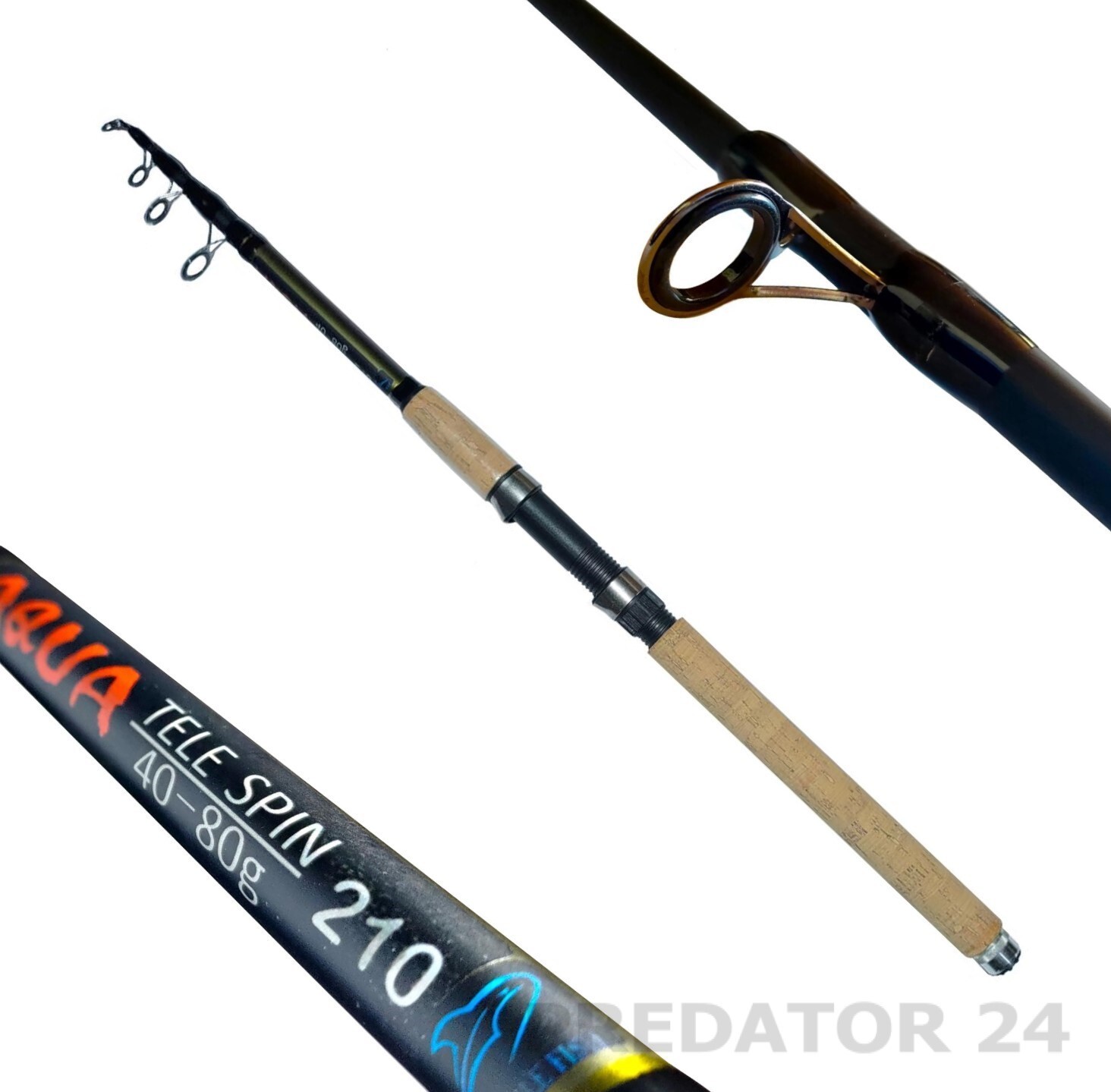 Miracle Fish Aqua Tele Spin 40-80g Teleskoprute Spinnrute Allroundrute Reiserute