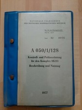 NVA Vorschrift A050/1/128 Kontroll- u Pr&uuml;fausr&uuml;stung f&uuml;r den Komplex 9K111 1977