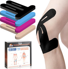 Kinesiology Tape for Knees Pre Cut, 12 PCS Upgrade Knee Tape for Knee Pain R...