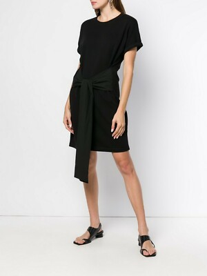 NWT T Alexander Wang Tie Mini Stretch T-shirt Dress, Black, MSRP $375,  S/Petite | eBay