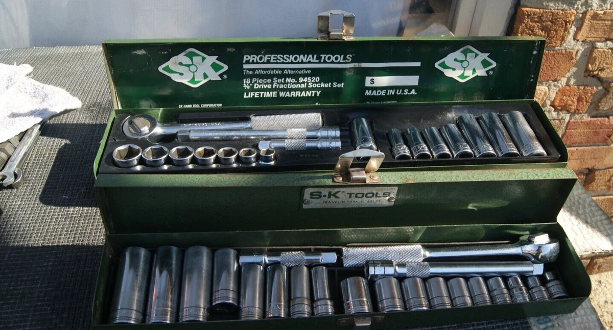 S.K TOOLS SERIES 84 AND 31 VINTAGE SETS 21 AND 18 PIECES WITH CASES USA