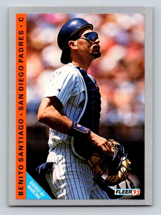 Benito Santiago 1993 Fleer #523 Florida Marlins