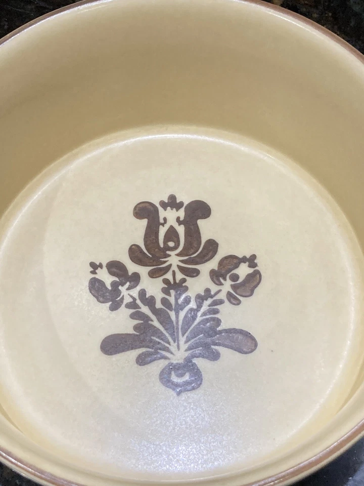 Cazuela acanalada Pfaltzgraff Village 6"x3" Souffle Baker Bowl #406  Foto 2 de 4