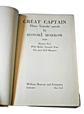 Great Captain by Honore Morrow Hardback No DJ. Free delivery.