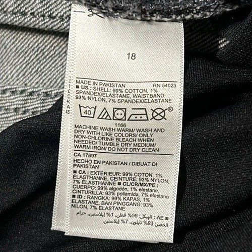 Old Navy Maternity Size 18 Full Panel OG Straight Leg Jeans Gray Denim Stretch - Picture 8 of 12