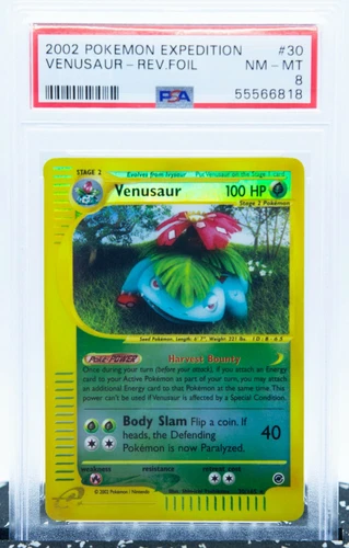 PSA 8 VENUSAUR 30/165 Reverse Holo Rare Expedition Base Set 2002 - Pokemon Card