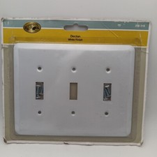 Hampton Bay Wall Plate 3 Gang Declan White Finish Light Switch Cover New In Box