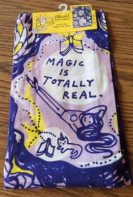 New Blue Q Printed Dish Towel Tea Magic Is Totally Real Kitchen Purple 