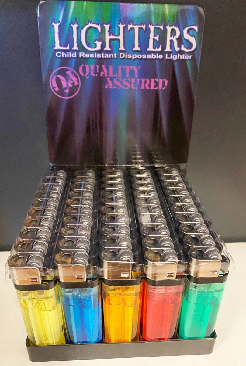 100 PACK Disposable Classic Cigarette Lighters Full Standard Size Wholesale