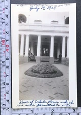 Entrance to White House Building Washington DC 1938 Vintage Photo Snapshot
