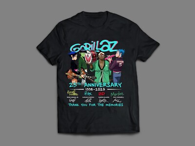 Gorillaz 25TH Anniversary 1998 2023 Thanks for the Memories T-Shirt