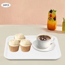 13.39*9.45 in Fast Food Tray, Reusable Multi-Purpose Serving Tray White