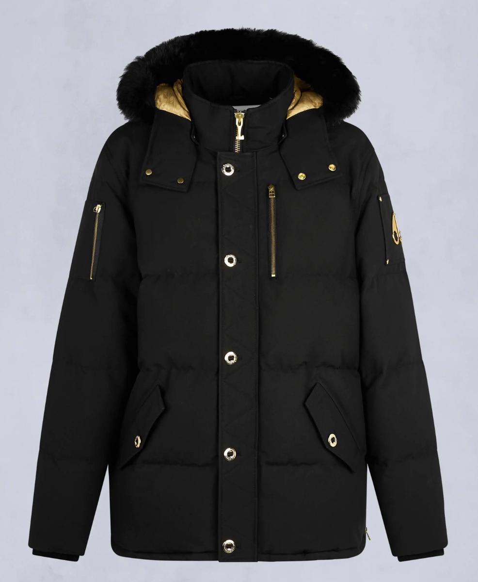 NEW* Men Moose Knuckles GOLD SERIES SHEARLING 3Q JACKET Black 