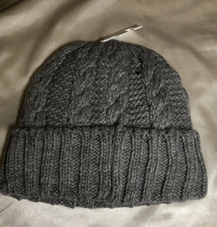Michael Kors Pearl Heather Gray Cable Knit Fleece Lined  display picture 2