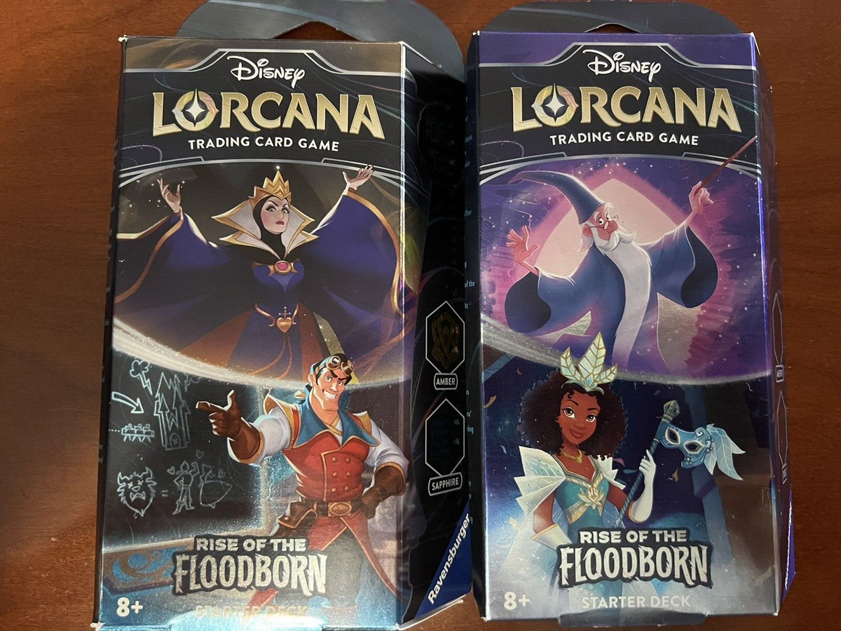 Disney Lorcana Rise of the Floodborn Starter Deck Set of 2 Sealed Brand New 
