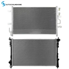 New Cooling Radiator And A/C Condenser For 2010-2011 Ford Taurus Sedan 3.5L V6