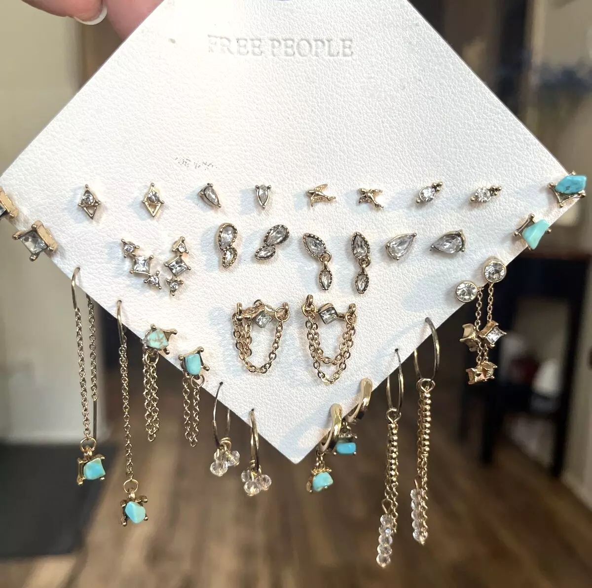 Semi sale precious earrings
